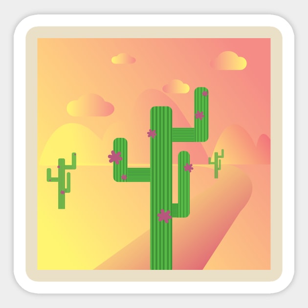 Cactus Sticker by AshArt